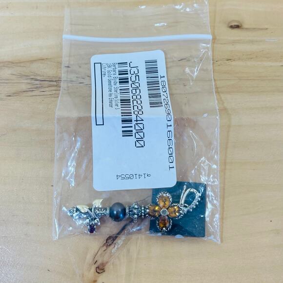 Barbara Bixby Pendant Enhancer Sterling 18k Gold Citrine Garnet Pearl Key Silver - Picture 11 of 14